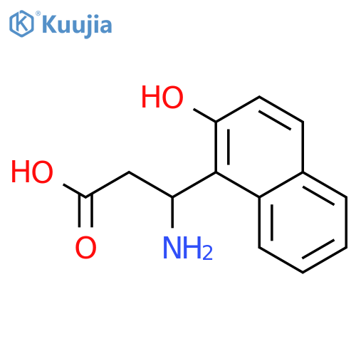 3-amino-3-(2-hydroxynaphthalen-1-yl)propanoic acid structure