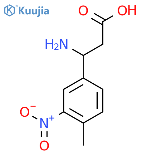 3-Amino-3-(4-methyl-3-nitrophenyl)propanoic acid structure