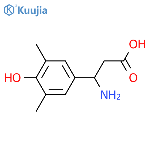 3-amino-3-(4-hydroxy-3,5-dimethylphenyl)propanoic acid structure