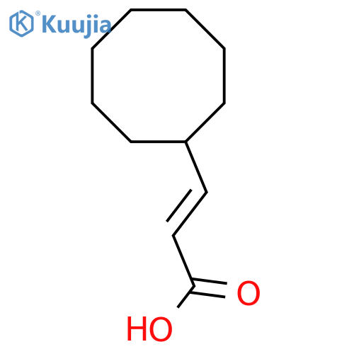 (2E)-3-cyclooctylprop-2-enoic acid structure