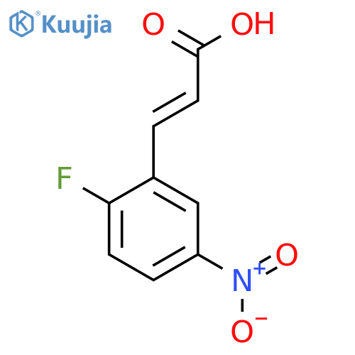 3-(2-fluoro-5-nitrophenyl)prop-2-enoic acid structure