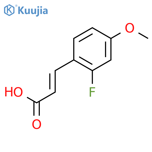 3-(2-fluoro-4-methoxy-phenyl)prop-2-enoic acid structure