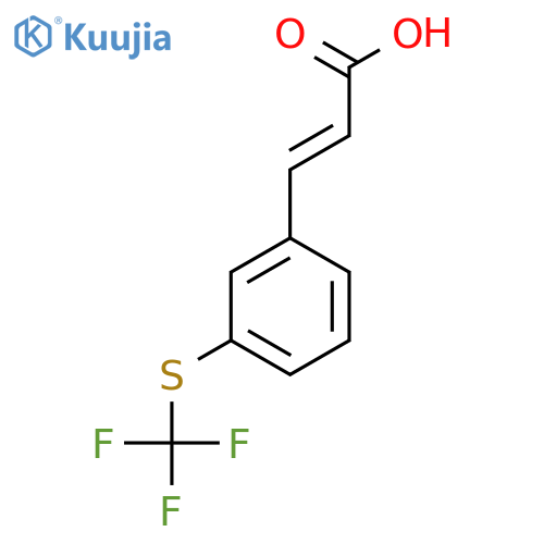 3-{3-(trifluoromethyl)sulfanylphenyl}prop-2-enoic acid structure