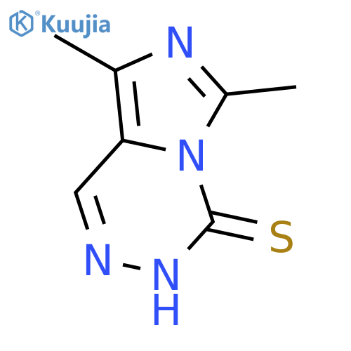 Imidazo[1,5-d][1,2,4]triazine-4(3H)-thione, 6,8-dimethyl- structure