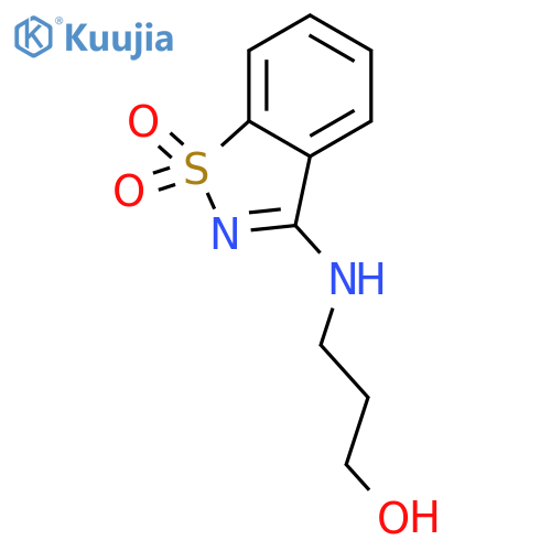 3-(1,1-Dioxido-1,2-benzothiazol-3-yl)aminopropan-1-ol structure