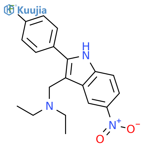 1H-Indole-3-methanamine, N,N-diethyl-2-(4-fluorophenyl)-5-nitro- structure