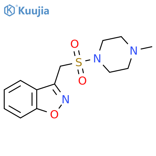 3-[[(4-Methyl-1-piperazinyl)sulfonyl]methyl]-1,2-benzisoxazole structure