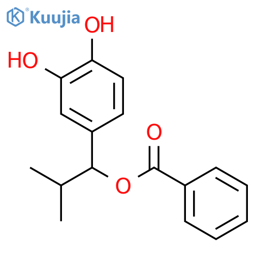 1,2-Benzenediol, 4-[1-(benzoyloxy)-2-methylpropyl]- structure
