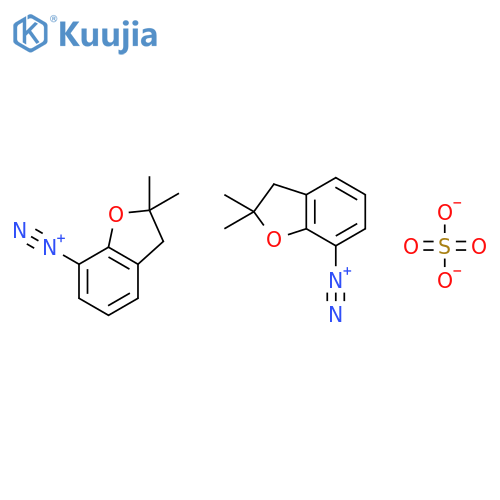 bis[2,3-dihydro-2,2-dimethyl-7-benzofurandiazonium] sulphate structure