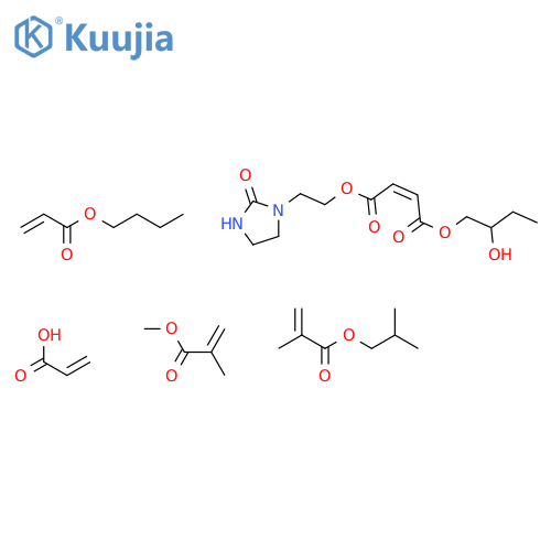 2-Butenedioicacid(2Z)-,2-hydroxybutyl2-(2-oxo-1-imidazolidinyl)ethylester,polymerwithbutyl2-propenoate,methyl2-methyl-2-propenoate,2-methylpropyl2-methyl-2-propenoateand2-propenoicacid structure