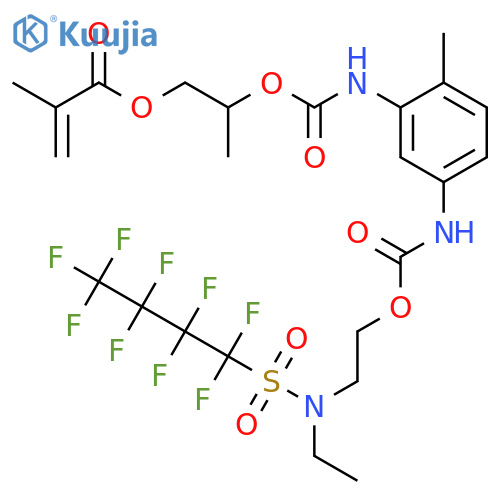 2-[[[[5-[[[2-[ethyl[(nonafluorobutyl)sulphonyl]amino]ethoxy]carbonyl]amino]-2-methylphenyl]amino]carbonyl]oxy]propyl methacrylate structure