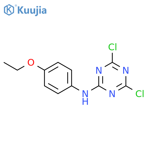 1,3,5-TRIAZIN-2-AMINE, 4,6-DICHLORO-N-(4-ETHOXYPHENYL)- structure