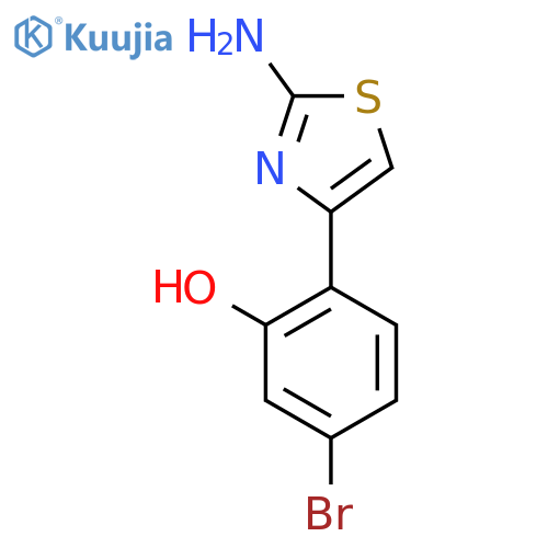 2-(2-amino-1,3-thiazol-4-yl)-5-bromophenol structure