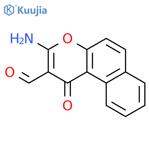 1H-NAPHTHO[2,1-B]PYRAN-2-CARBOXALDEHYDE, 3-AMINO-1-OXO- structure