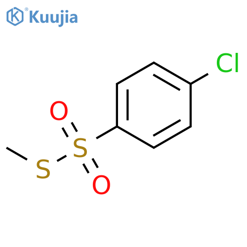 Benzenesulfonothioic acid, 4-chloro-, S-methyl ester structure