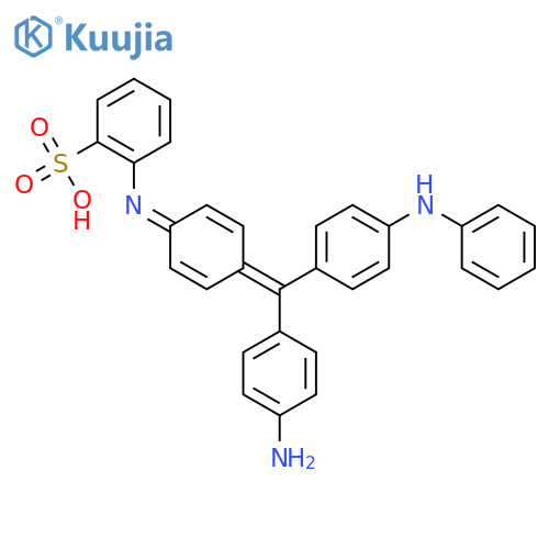Benzenesulfonic acid,[[4-[(4-aminophenyl)[4-(phenylamino)phenyl]methylene]-2,5-cyclohexadien-1-ylidene]amino]- structure