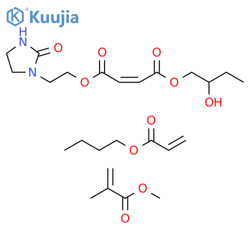 2-Butenedioicacid(2Z)-,2-hydroxybutyl2-(2-oxo-1-imidazolidinyl)ethylester,polymerwithbutyl2-propenoateandmethyl2-methyl-2-propenoate structure