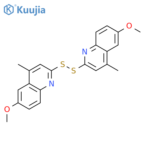 Quinoline, 2,2'-dithiobis[6-methoxy-4-methyl- structure