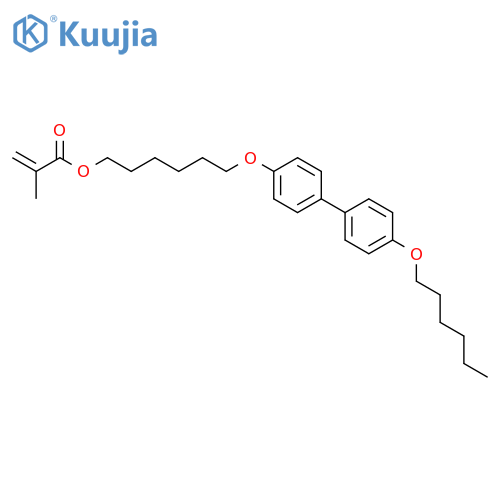 2-Propenoic acid, 2-methyl-, 6-[[4'-(hexyloxy)[1,1'-biphenyl]-4-yl]oxy]hexyl ester structure