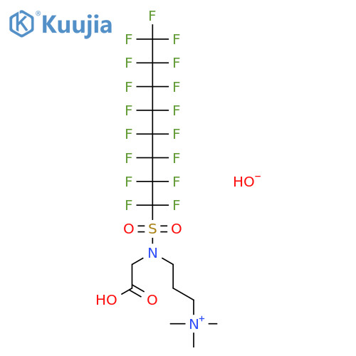 3-[(carboxymethyl)[(heptadecafluorooctyl)sulphonyl]amino]propyltrimethylammonium hydroxide structure