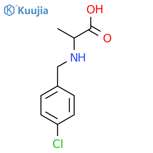 2-{(4-chlorophenyl)methylamino}propanoic acid structure