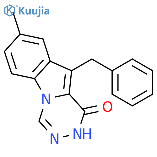 [1,2,4]Triazino[4,5-a]indol-1(2H)-one, 8-methyl-10-(phenylmethyl)- structure