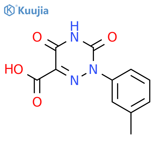 1,2,4-Triazine-6-carboxylicacid, 2,3,4,5-tetrahydro-2-(3-methylphenyl)-3,5-dioxo- structure