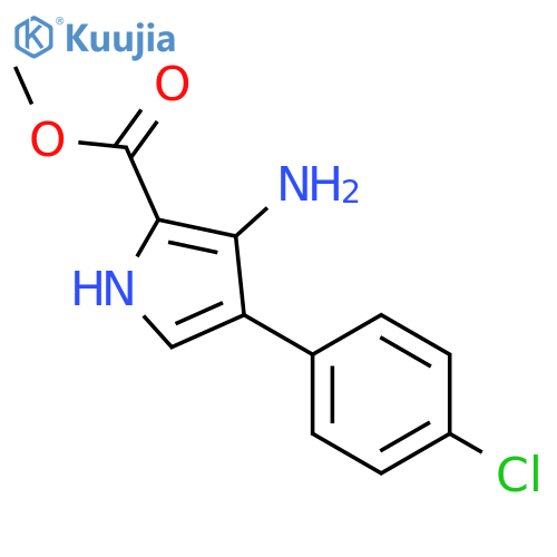 methyl 3-amino-4-(4-chlorophenyl)-1H-pyrrole-2-carboxylate structure