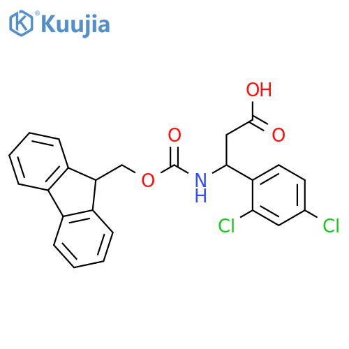 3-(2,4-dichlorophenyl)-3-{[(9H-fluoren-9-ylmethoxy)carbonyl]amino}propanoic acid structure