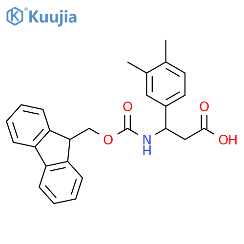 3-(3,4-dimethylphenyl)-3-({(9H-fluoren-9-yl)methoxycarbonyl}amino)propanoic acid structure