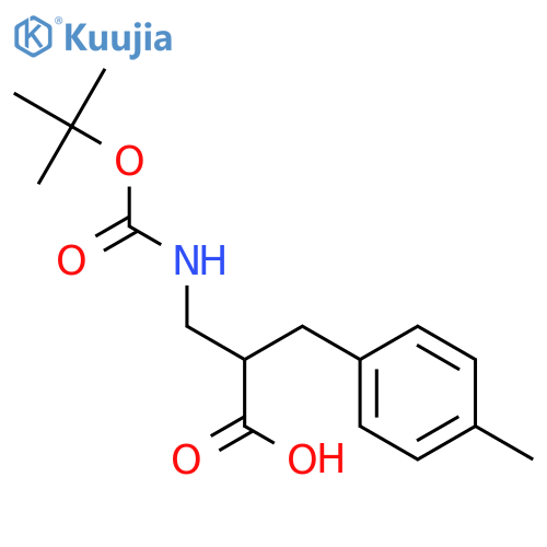 3-{(tert-butoxy)carbonylamino}-2-(4-methylphenyl)methylpropanoic acid structure