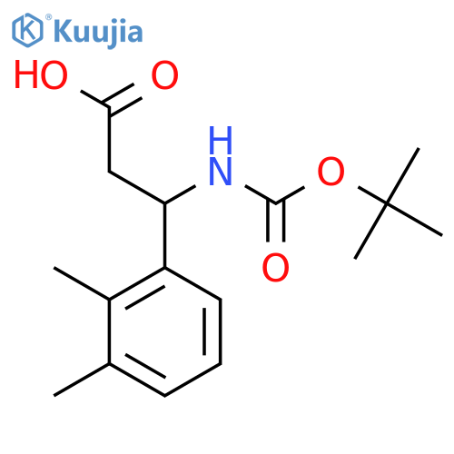 3-{(tert-butoxy)carbonylamino}-3-(2,3-dimethylphenyl)propanoic acid structure