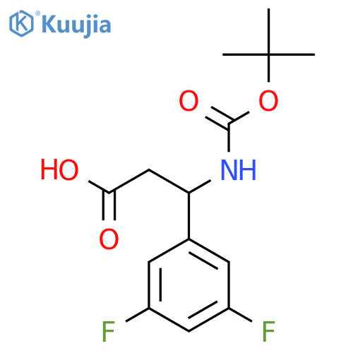 3-((TERT-BUTOXYCARBONYL)AMINO)-3-(3,5-DIFLUOROPHENYL)PROPANOIC ACID structure
