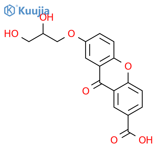 9H-XANTHENE-2-CARBOXYLIC ACID, 7-(2,3-DIHYDROXYPROPOXY)-9-OXO- structure