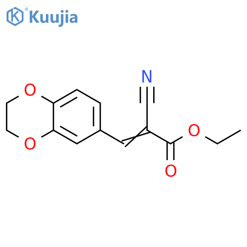 ethyl 2-cyano-3-(2,3-dihydro-1,4-benzodioxin-6-yl)prop-2-enoate structure