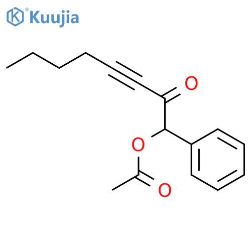 3-Octyn-2-one, 1-(acetyloxy)-1-phenyl- structure