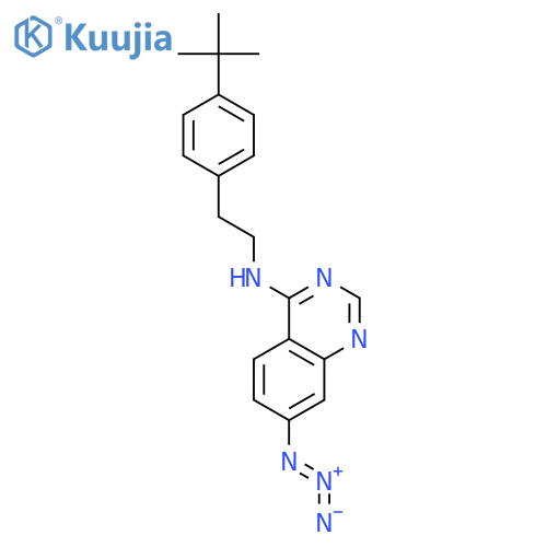 4-Quinazolinamine, 7-azido-N-[2-[4-(1,1-dimethylethyl)phenyl]ethyl]- structure