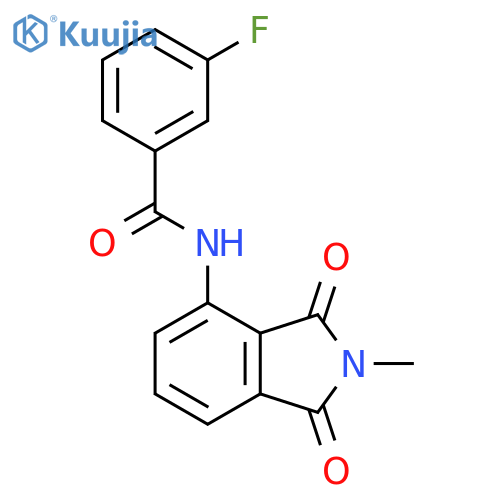 3-fluoro-N-(2-methyl-1,3-dioxo-2,3-dihydro-1H-isoindol-4-yl)benzamide structure