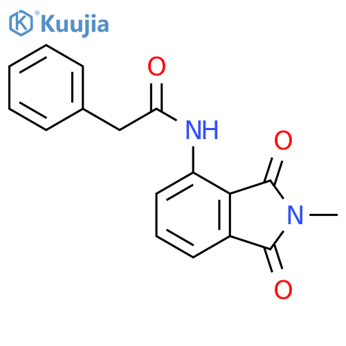N-(2-methyl-1,3-dioxo-2,3-dihydro-1H-isoindol-4-yl)-2-phenylacetamide structure