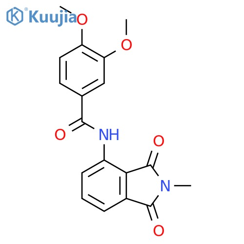 3,4-dimethoxy-N-(2-methyl-1,3-dioxo-2,3-dihydro-1H-isoindol-4-yl)benzamide structure