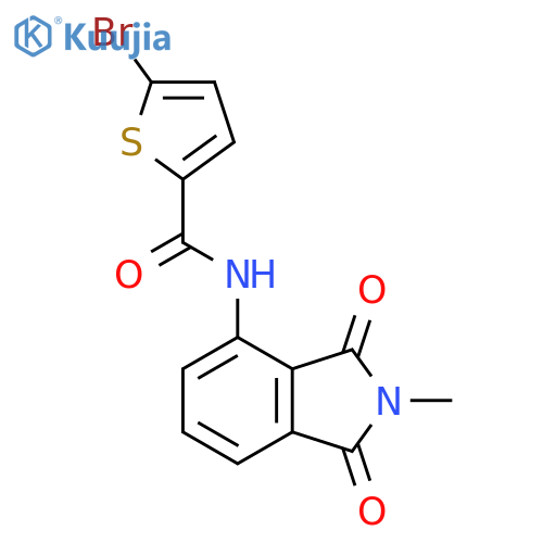 5-bromo-N-(2-methyl-1,3-dioxo-2,3-dihydro-1H-isoindol-4-yl)thiophene-2-carboxamide structure
