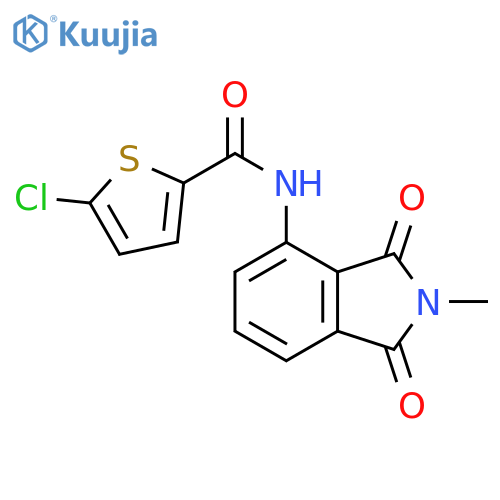 5-chloro-N-(2-methyl-1,3-dioxo-2,3-dihydro-1H-isoindol-4-yl)thiophene-2-carboxamide structure