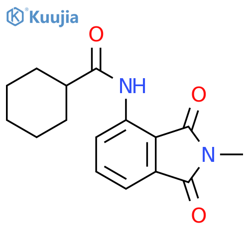 N-(2-methyl-1,3-dioxo-2,3-dihydro-1H-isoindol-4-yl)cyclohexanecarboxamide structure