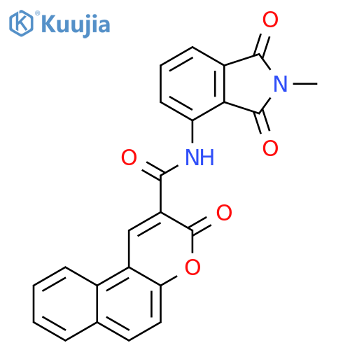 N-(2-methyl-1,3-dioxo-2,3-dihydro-1H-isoindol-4-yl)-3-oxo-3H-benzofchromene-2-carboxamide structure