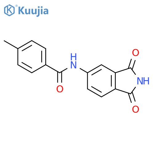 N-(1,3-dioxo-2,3-dihydro-1H-isoindol-5-yl)-4-methylbenzamide structure