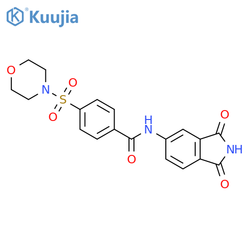 N-(1,3-dioxo-2,3-dihydro-1H-isoindol-5-yl)-4-(morpholine-4-sulfonyl)benzamide structure
