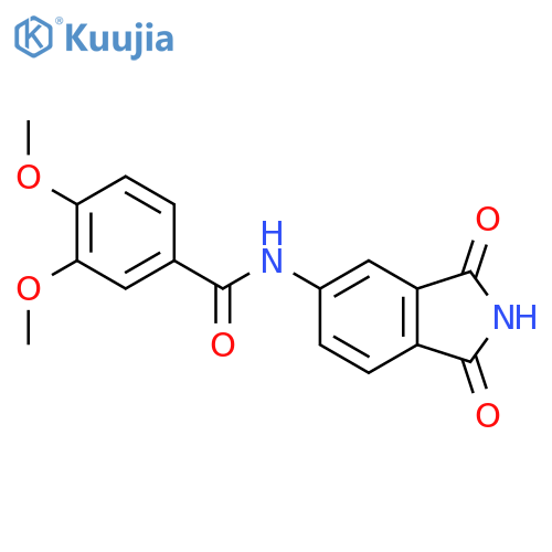 N-(1,3-dioxo-2,3-dihydro-1H-isoindol-5-yl)-3,4-dimethoxybenzamide structure