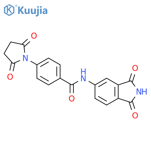 N-(1,3-dioxo-2,3-dihydro-1H-isoindol-5-yl)-4-(2,5-dioxopyrrolidin-1-yl)benzamide structure