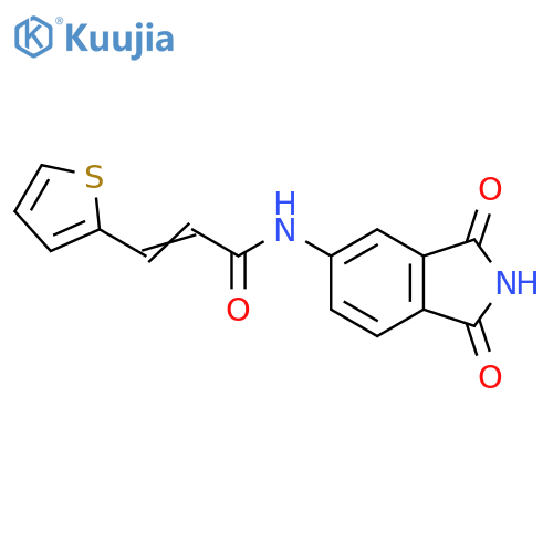 (2E)-N-(1,3-dioxo-2,3-dihydro-1H-isoindol-5-yl)-3-(thiophen-2-yl)prop-2-enamide structure
