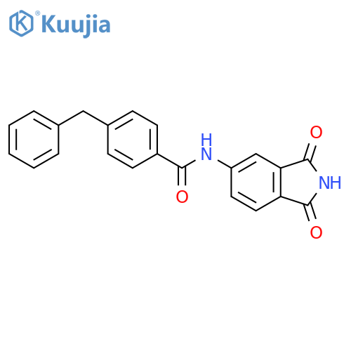 4-benzyl-N-(1,3-dioxo-2,3-dihydro-1H-isoindol-5-yl)benzamide structure